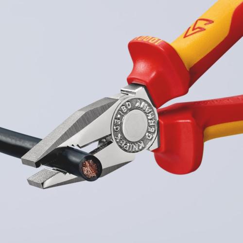 Knipex Combination Pliers Multi-component Grips VDE Chrome-plated 180mm 03 06 180